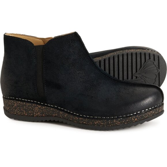 NEW Dansko Makara Side-Zip Booties - Suede For Women in black 1025 7s4 - Picture 2 of 8